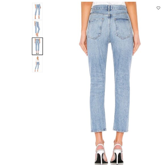 Agolde Riley High Rise Straight Crop in Blur Size 24 - Picture 2 of 14